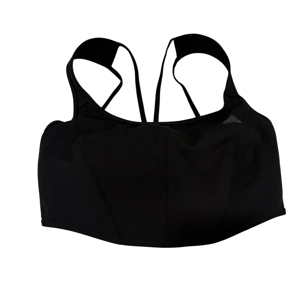 Adidas Black Longline‎ Strappy Back Sports Bra HD7683 Size S A-C Cup